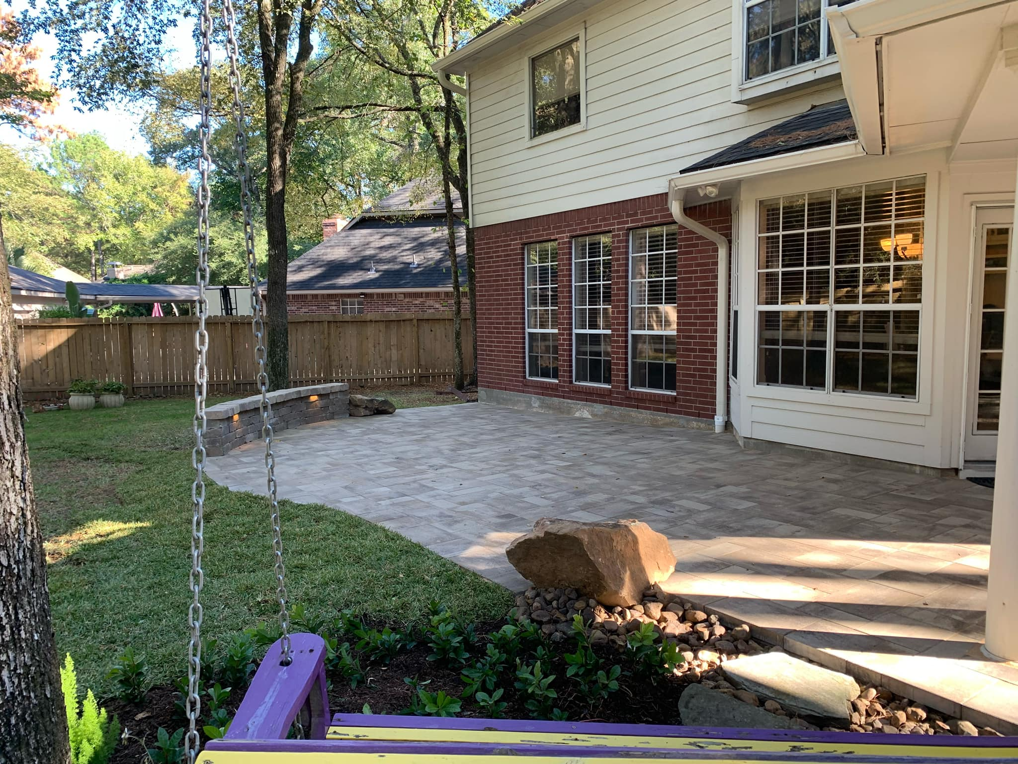 Landscaping project in Spring