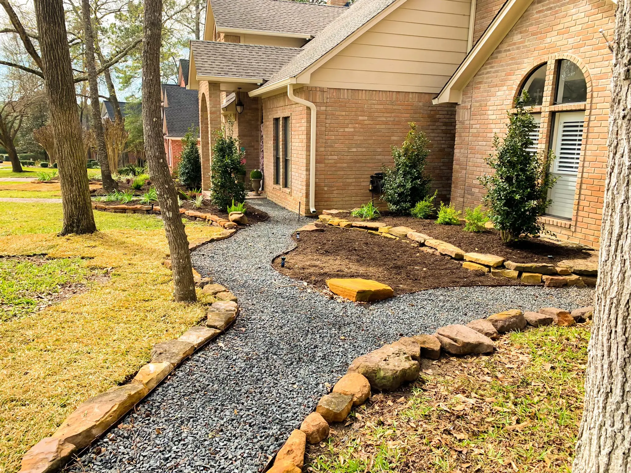 Hardscaping project in Spring
