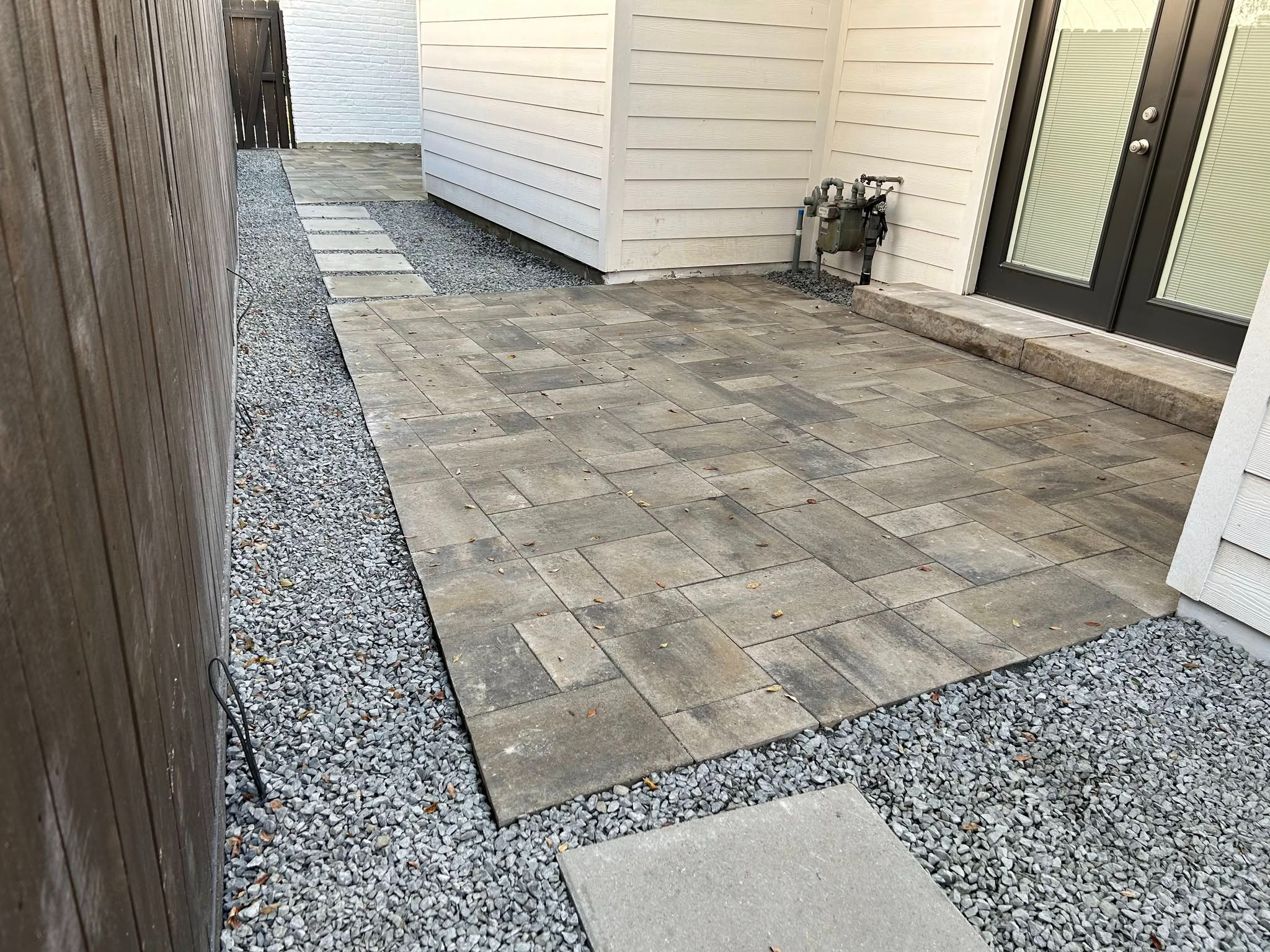 Hardscaping project in Tomball